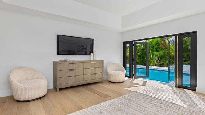 Bedroom, Interior, Wood Texture Flooring