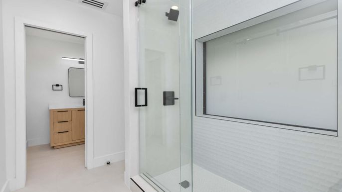 Bathroom, Glass Shower, Interior