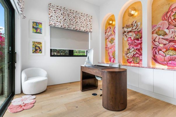 Home Office, Interior, Wood Texture Flooring
