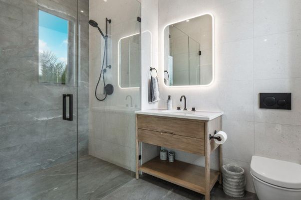 Bathroom, Glass Shower, Interior