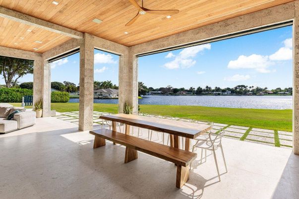 Exterior, Interior, Lake, Recessed Lighting, Water, Wooden Ceilings