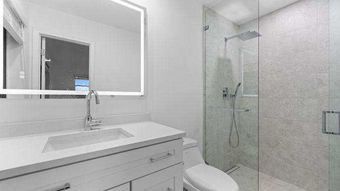 Bathroom, Glass Shower, Interior