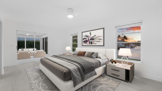 Bedroom, Interior, Wood Texture Flooring