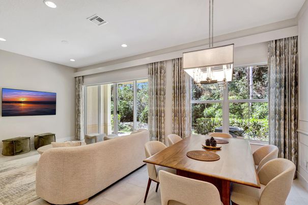Dining room, Interior, Living room, Pendant Lights, Recessed Lighting