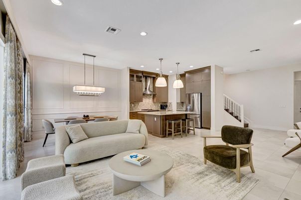 Dining room, Interior, Kitchen, Living room, Pendant Lights, Recessed Lighting, Stainless Steel Appliances
