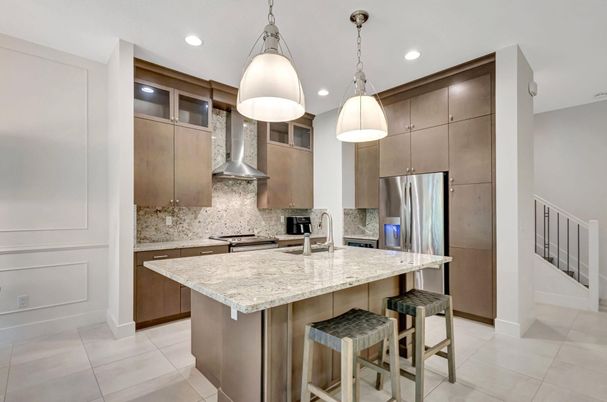 Interior, Kitchen, Pendant Lights, Recessed Lighting, Stainless Steel Appliances