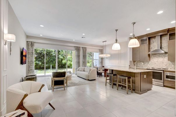 Interior, Kitchen, Living room, Pendant Lights, Recessed Lighting, Stainless Steel Appliances