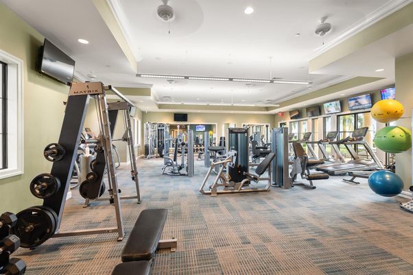 Fitness Equipment, Gym, Interior, Recessed Lighting