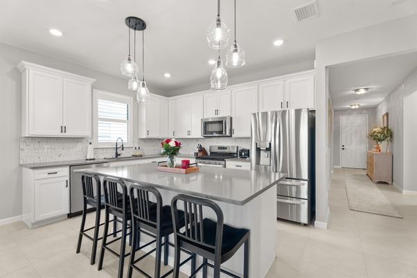 Interior, Kitchen, Pendant Lights, Recessed Lighting, Stainless Steel Appliances