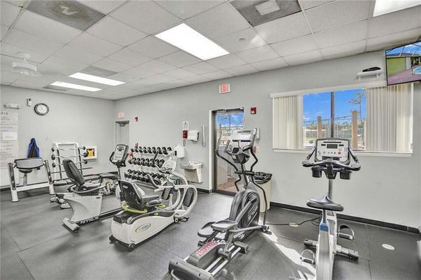 Fitness Equipment, Gym, Interior, Recessed Lighting