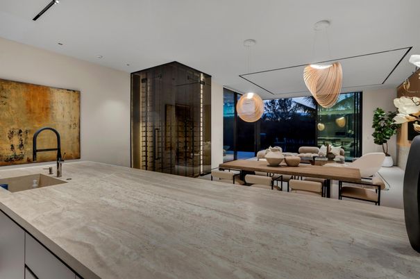 Dining room, Interior, Kitchen, Pendant Lights, Recessed Lighting