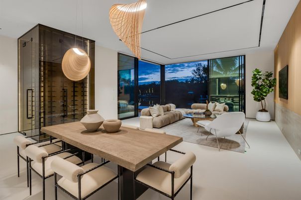 Dining room, Interior, Living room, Pendant Lights