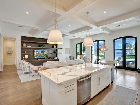 Dining room, Interior, Kitchen, Living room, Pendant Lights, Recessed Lighting, Wood Texture Flooring