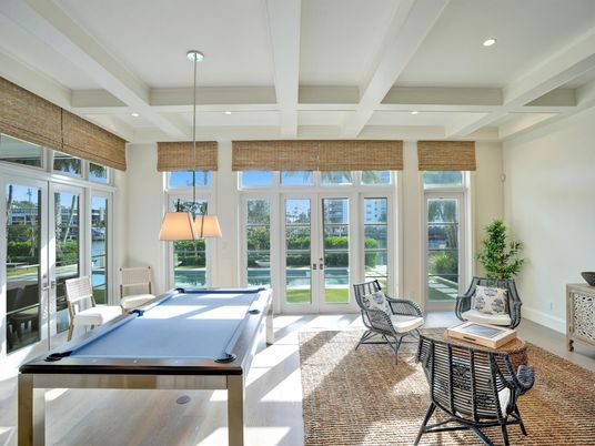 Billiard Table, Game Room, Interior, Pendant Lights, Recessed Lighting