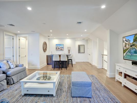 Dining room, Interior, Living room, Recessed Lighting, Wood Texture Flooring