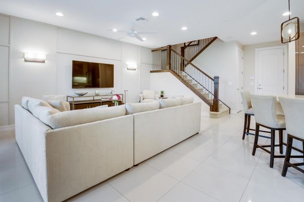 Interior, Living room, Recessed Lighting