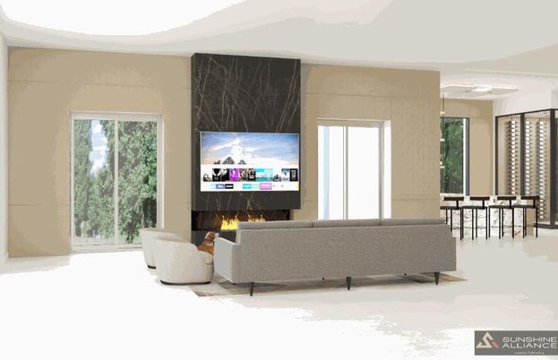 Fireplace, Interior, Living room, Marble Walls