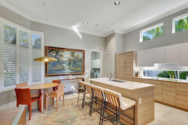 Dining room, Interior, Kitchen, Pendant Lights, Recessed Lighting