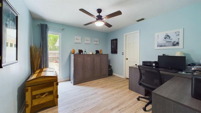 Home Office, Interior, Wood Texture Flooring
