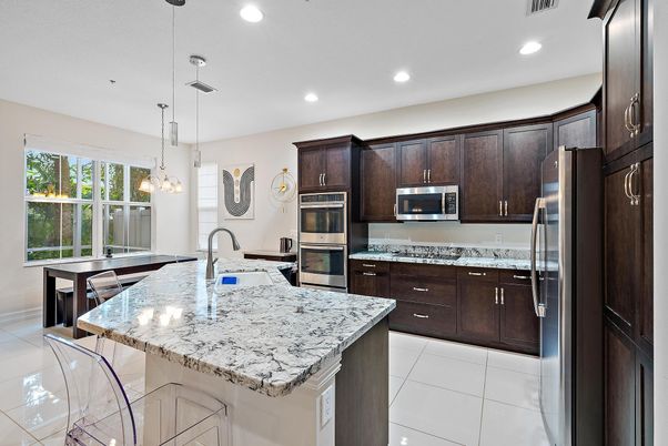 Interior, Kitchen, Pendant Lights, Recessed Lighting, Stainless Steel Appliances