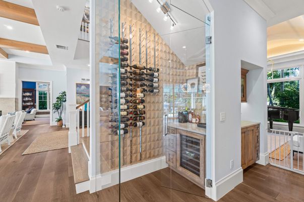 Interior, Recessed Lighting, Wine Storage, Wooden Beams, Wood Texture Flooring