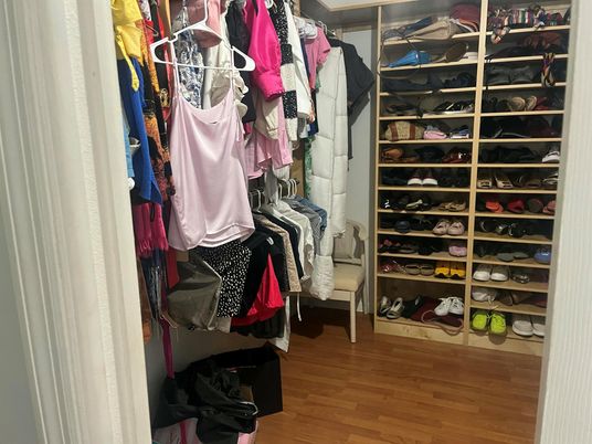 Interior, Walk-in Closets, Wood Texture Flooring