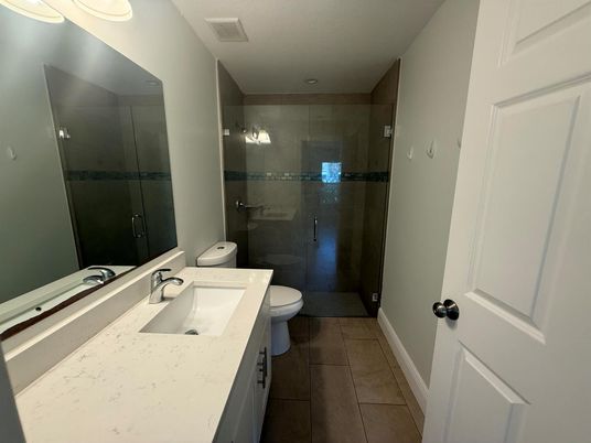 Bathroom, Dual Sink Vanities, Glass Shower, Interior