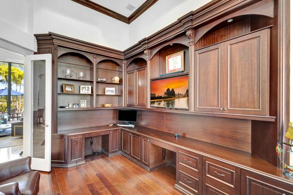 Home Office, Interior, Wood Texture Flooring