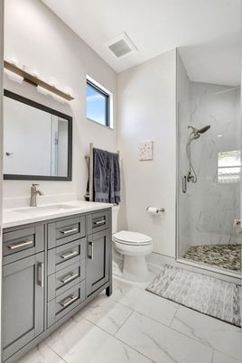 Bathroom, Glass Shower, Interior, Marble, Marble Walls