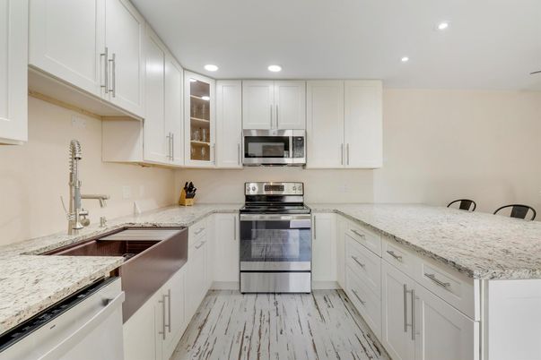 Interior, Kitchen, Recessed Lighting, Stainless Steel Appliances
