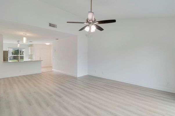 Empty room, Interior, Kitchen, Wood Texture Flooring