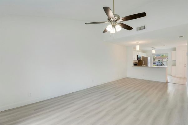 Empty room, Interior, Kitchen, Wood Texture Flooring