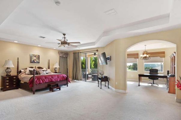 Bedroom, Chandelier, Home Office, Interior, Recessed Lighting