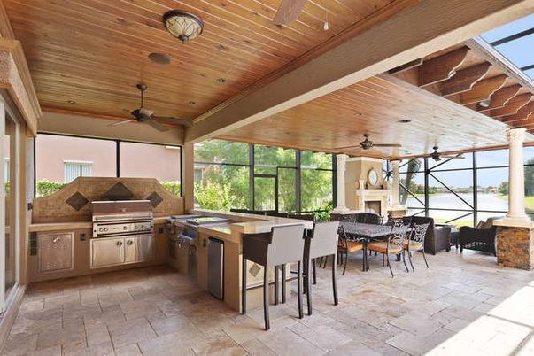 Dining room, Fireplace, Interior, Sun Room, Wooden Ceilings
