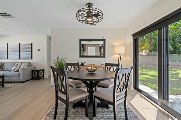 Dining room, Interior, Wood Texture Flooring