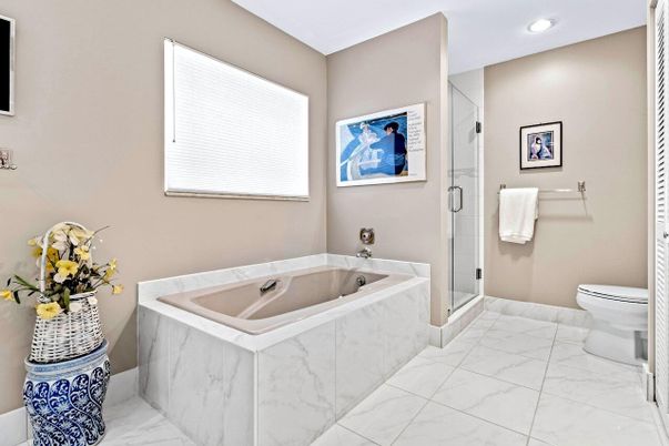 Bathroom, Glass Shower, Interior, Marble, Recessed Lighting