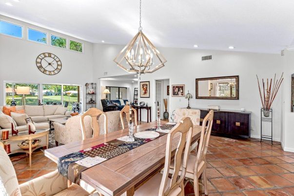 Dining room, Interior, Living room, Pendant Lights, Recessed Lighting