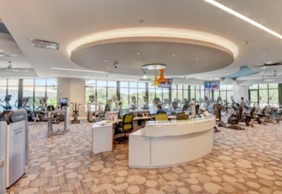 Fitness Equipment, Gym, Interior, Recessed Lighting