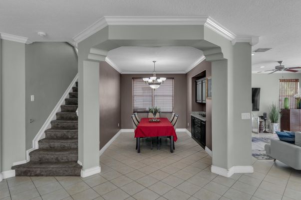 Chandelier, Dining room, Interior, Recessed Lighting