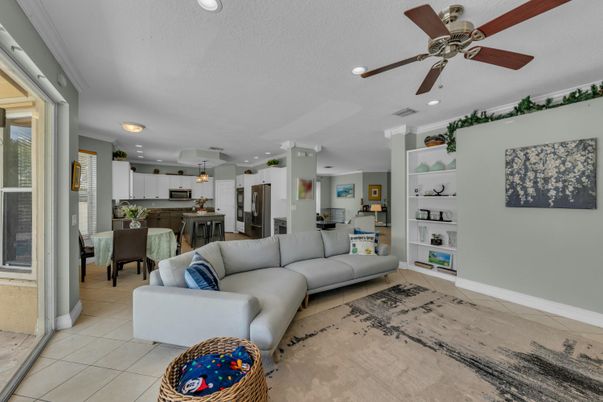 Dining room, Interior, Kitchen, Living room, Pendant Lights, Recessed Lighting