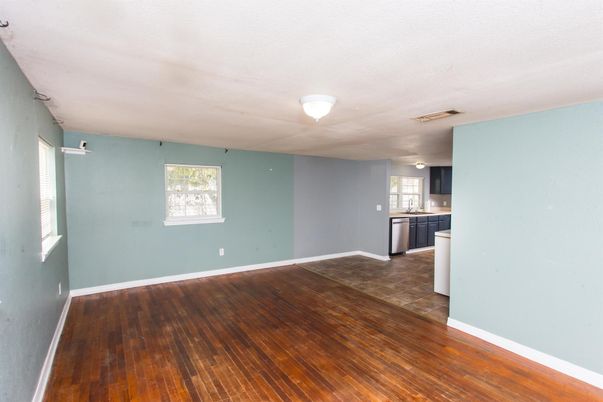 Empty room, Interior, Kitchen, Wood Texture Flooring