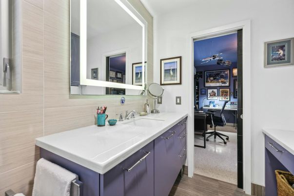 Bathroom, Home Office, Interior, Wood Texture Flooring