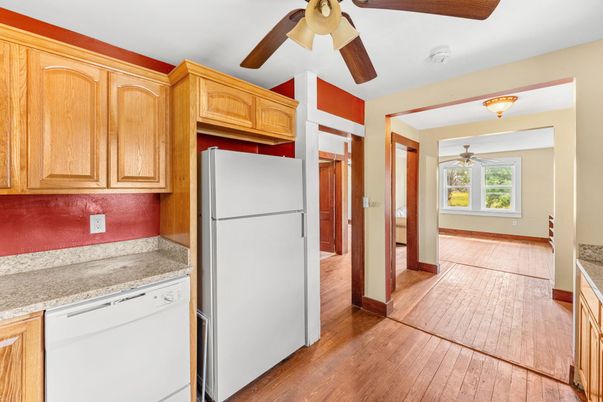 Interior, Kitchen, Wood Texture Flooring