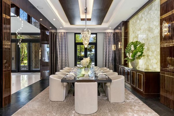 Chandelier, Dining room, Interior, Recessed Lighting