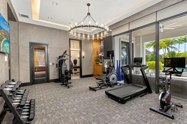 Chandelier, Fitness Equipment, Interior