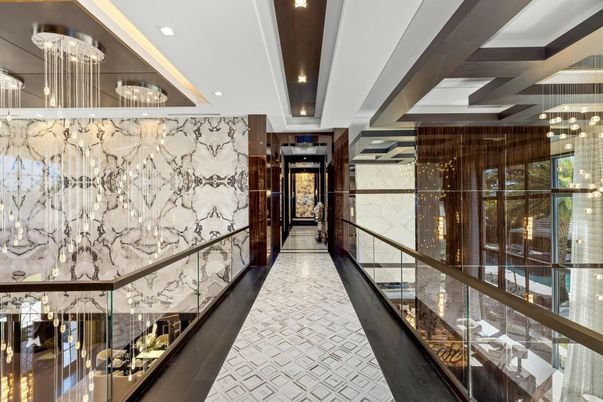 Interior, Marble Walls, Pendant Lights, Recessed Lighting