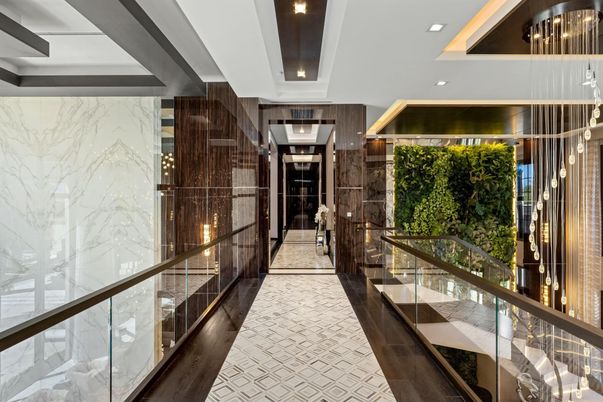 Interior, Marble Walls, Recessed Lighting