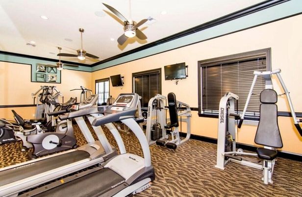 Fitness Equipment, Gym, Interior, Recessed Lighting