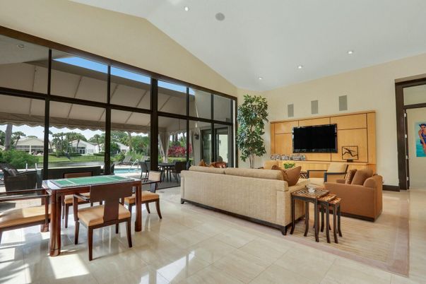 Billiard Table, Dining room, Game Room, Interior, Living room, Recessed Lighting