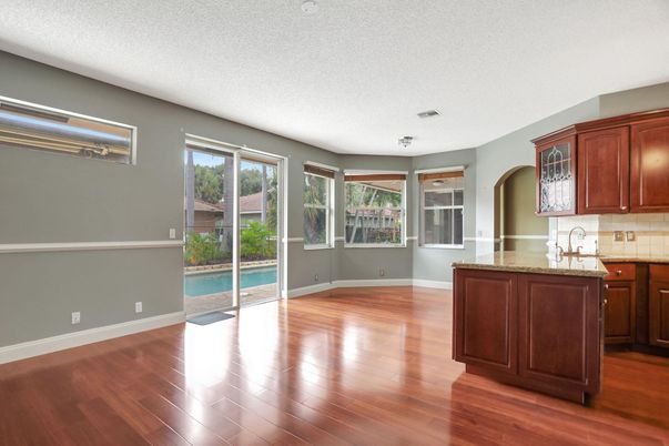 Empty room, Interior, Kitchen, Wood Texture Flooring